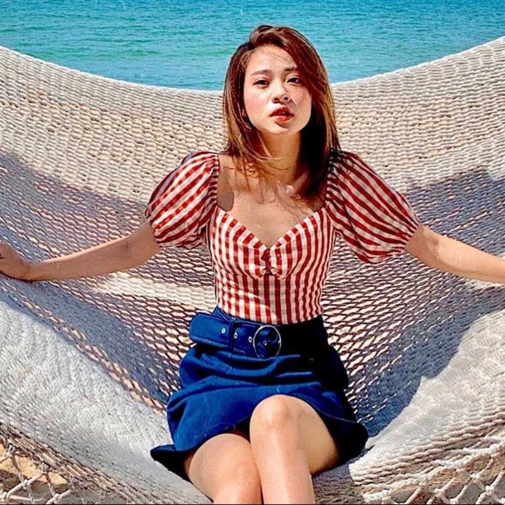 Red Gingham Crop Top